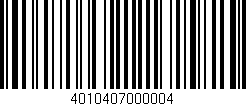 Código de barras (EAN, GTIN, SKU, ISBN): '4010407000004'