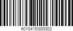 Código de barras (EAN, GTIN, SKU, ISBN): '4010415000003'