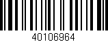 Código de barras (EAN, GTIN, SKU, ISBN): '40106964'