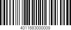 Código de barras (EAN, GTIN, SKU, ISBN): '4011683000009'