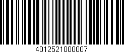 Código de barras (EAN, GTIN, SKU, ISBN): '4012521000007'