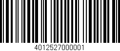 Código de barras (EAN, GTIN, SKU, ISBN): '4012527000001'