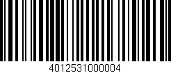 Código de barras (EAN, GTIN, SKU, ISBN): '4012531000004'