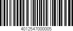 Código de barras (EAN, GTIN, SKU, ISBN): '4012547000005'