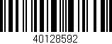 Código de barras (EAN, GTIN, SKU, ISBN): '40128592'