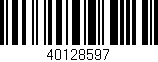 Código de barras (EAN, GTIN, SKU, ISBN): '40128597'