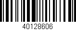Código de barras (EAN, GTIN, SKU, ISBN): '40128606'