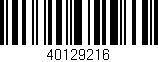 Código de barras (EAN, GTIN, SKU, ISBN): '40129216'