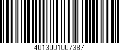 Código de barras (EAN, GTIN, SKU, ISBN): '4013001007387'