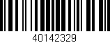 Código de barras (EAN, GTIN, SKU, ISBN): '40142329'