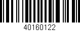 Código de barras (EAN, GTIN, SKU, ISBN): '40160122'