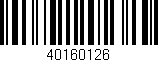 Código de barras (EAN, GTIN, SKU, ISBN): '40160126'
