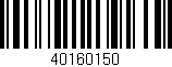 Código de barras (EAN, GTIN, SKU, ISBN): '40160150'