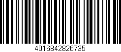 Código de barras (EAN, GTIN, SKU, ISBN): '4016842826735'