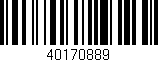 Código de barras (EAN, GTIN, SKU, ISBN): '40170889'