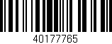 Código de barras (EAN, GTIN, SKU, ISBN): '40177765'