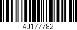 Código de barras (EAN, GTIN, SKU, ISBN): '40177782'