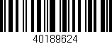 Código de barras (EAN, GTIN, SKU, ISBN): '40189624'