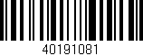 Código de barras (EAN, GTIN, SKU, ISBN): '40191081'