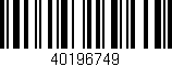 Código de barras (EAN, GTIN, SKU, ISBN): '40196749'