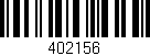 Código de barras (EAN, GTIN, SKU, ISBN): '402156'