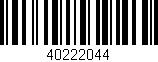 Código de barras (EAN, GTIN, SKU, ISBN): '40222044'