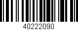 Código de barras (EAN, GTIN, SKU, ISBN): '40222090'