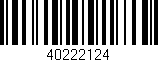 Código de barras (EAN, GTIN, SKU, ISBN): '40222124'