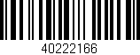 Código de barras (EAN, GTIN, SKU, ISBN): '40222166'