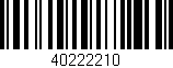 Código de barras (EAN, GTIN, SKU, ISBN): '40222210'