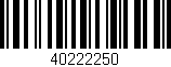 Código de barras (EAN, GTIN, SKU, ISBN): '40222250'