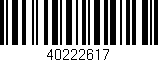 Código de barras (EAN, GTIN, SKU, ISBN): '40222617'