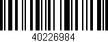 Código de barras (EAN, GTIN, SKU, ISBN): '40226984'