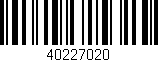 Código de barras (EAN, GTIN, SKU, ISBN): '40227020'