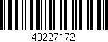 Código de barras (EAN, GTIN, SKU, ISBN): '40227172'