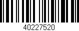 Código de barras (EAN, GTIN, SKU, ISBN): '40227520'