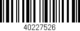 Código de barras (EAN, GTIN, SKU, ISBN): '40227526'