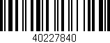 Código de barras (EAN, GTIN, SKU, ISBN): '40227840'