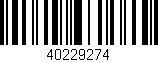 Código de barras (EAN, GTIN, SKU, ISBN): '40229274'