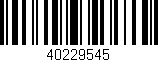 Código de barras (EAN, GTIN, SKU, ISBN): '40229545'