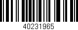 Código de barras (EAN, GTIN, SKU, ISBN): '40231965'