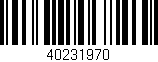 Código de barras (EAN, GTIN, SKU, ISBN): '40231970'