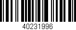 Código de barras (EAN, GTIN, SKU, ISBN): '40231996'