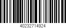 Código de barras (EAN, GTIN, SKU, ISBN): '40232714924'
