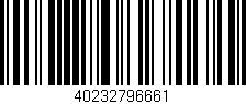 Código de barras (EAN, GTIN, SKU, ISBN): '40232796661'