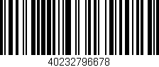 Código de barras (EAN, GTIN, SKU, ISBN): '40232796678'