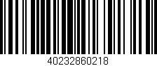 Código de barras (EAN, GTIN, SKU, ISBN): '40232860218'
