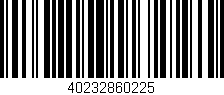 Código de barras (EAN, GTIN, SKU, ISBN): '40232860225'