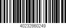 Código de barras (EAN, GTIN, SKU, ISBN): '40232860249'