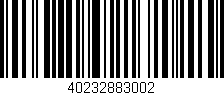 Código de barras (EAN, GTIN, SKU, ISBN): '40232883002'